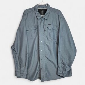 Wrangler ATG All Terrain Gear Mens 3X Gray Roll‎ Tab Long Sleeve Hiking Shirt
